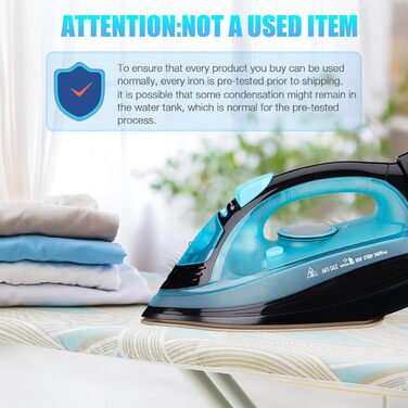 Праска, парогенератор 2400W бездротова Powersteam Ultra з керамічною підошвою, самоочищення, функція розпилення, стоп-крапля, автоматичне вимкнення, блакитна