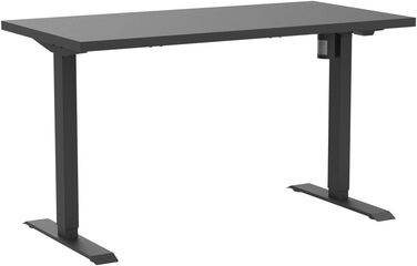 Регульований за висотою стіл FLEXISPOT 160x80 см з гачками та 25 мм стільницею, LED-дисплеєм та функцією пам'яті (Чорний)