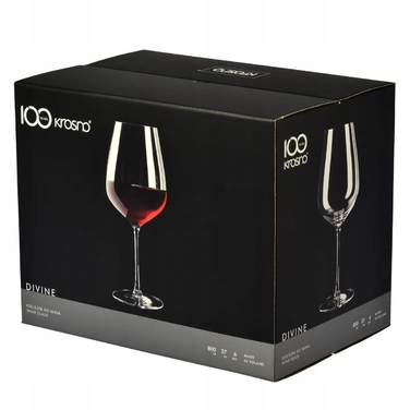 Келихи для червоного вина Krosno Pinot Noir, прозорі, 810 мл, 6 шт.