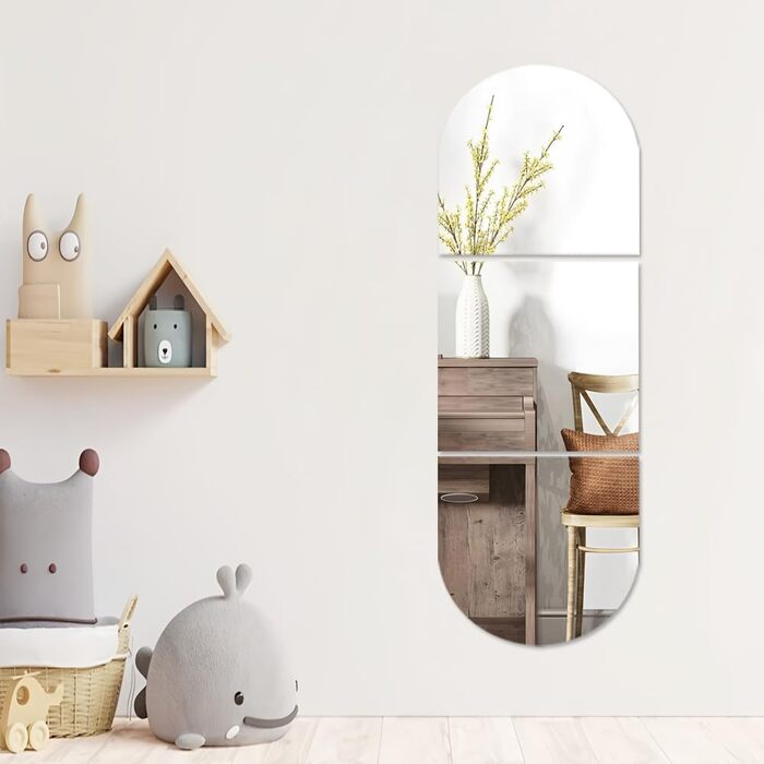 Дзеркало наклейка HD-акрил для стін, безпечне, самоклеюче, для макіяжу, фітнесу, дитячої кімнати, декору (3)