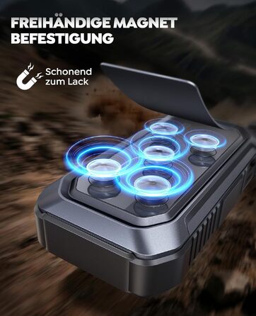 Бустер для автомобіля TREKURE 7000A — Пусковий пристрій (Powerbank) для авто до 9л бензин та 6.5л дизель, з функцією примусового запуску, магнітним кріпленням та 4-в-1 LED робочим світлом
