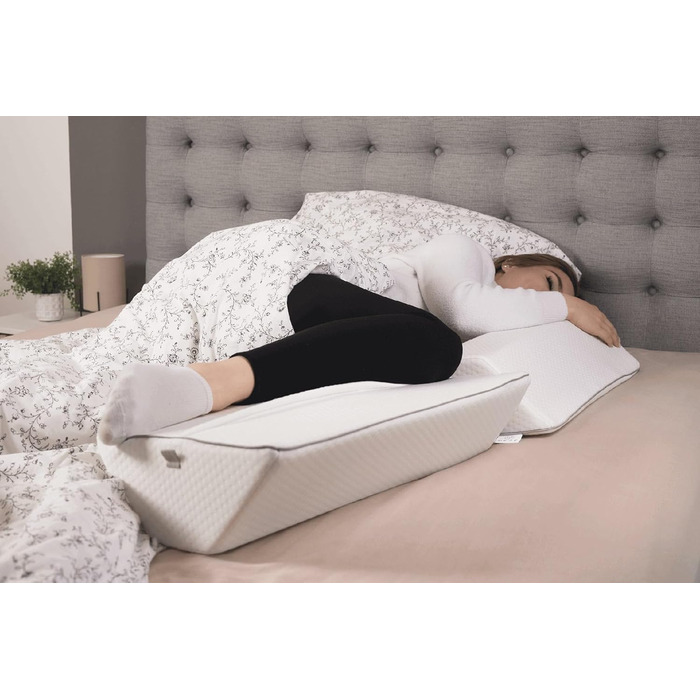 Peze® Multifunctional Support Pillow & Side Sleeper Pillow Set for Adults with Cover - Positioning Pillow & Positioning Aid for Care - Reading Pillow, Knee Pillow, Back Support Pillow 60x30x12
