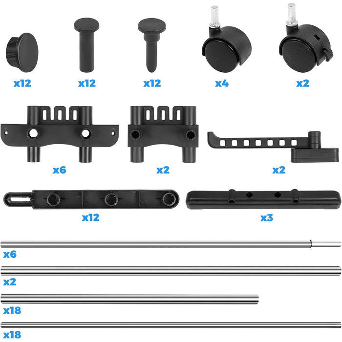 Висувна сушилка для білизни Turm з 6 розкладними крилами на 3 рівнях, стабільна, для дому та вулиці, 2-в-1