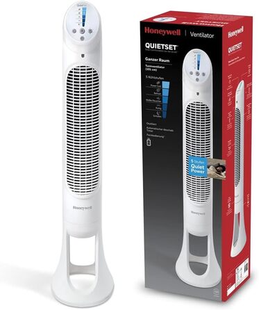 Турбовентилятор Honeywell QuietSet для дому (5 швидкостей, осциляція 80°, таймер, автовимкнення, пульт ДК)