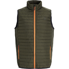 JACK & JONES чоловіча степкова жилетка 4XL великі розміри, колір Росін/Деталь: мармеладний контраст