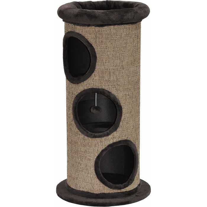 Котячий будиночок-стійка Nanook для великих котів XXL, ігровий комплекс з туалетом, 105 см (коричневий)