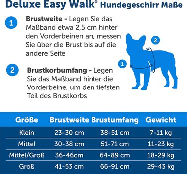 Шлейка PetSafe Easy Walk Deluxe для собак середніх та великих порід, без натягу, з м'якою підкладкою, з повідком 1.8 м, океаново-блакитний/чорний колір