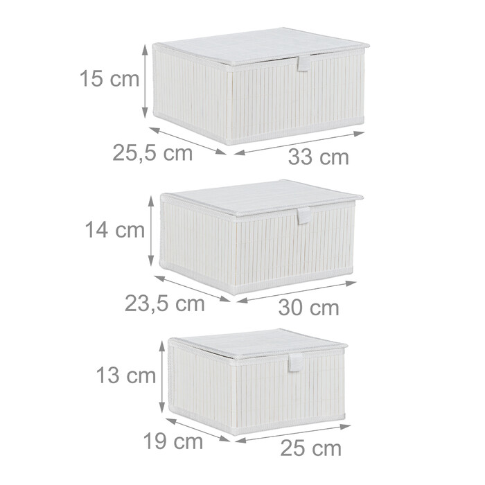 Relaxdays Storage Baskets - Set of 3