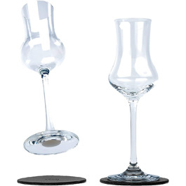 silwy® Magnet Glasses, fine crystal glasses with perfectly integrated magnets and metallic nano-coasters (LIQUOR)
