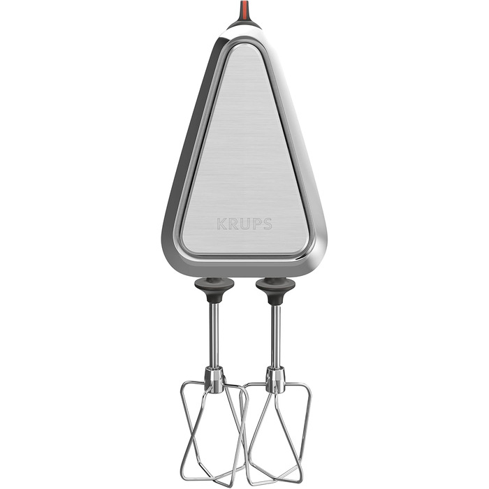 Krups GN9101 3 Mix 9000 Hand Mixer | 750 Watt | Powerful | Speed Control | Turbo Mode | Pulse Function | Ergonomic Handle | Long Cord | Includes Whisk and Dough Hooks | White/Silver 750 Watt Single
