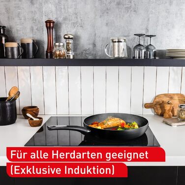 Сковорода Tefal Hard Titanium Essential 28 см антипригарна, з індикатором нагріву, виготовлена у Франції