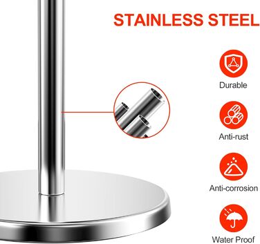 Підставка для туалетного паперу Newpop, нержавіюча сталь, без свердління, підлогова, для зберігання рулонів