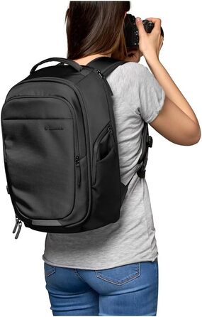 Комплект Manfrotto: Алюмінієвий дорожній штатив Befree Advanced з кульковою головою та рюкзак Advanced Gear III для камери та ноутбука, чорний