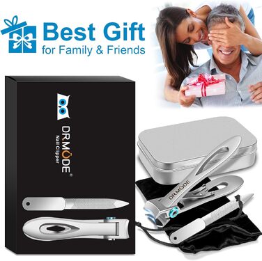 Набір кусачок для нігтів DRMODE Profi: професійні кусачки для кутикули, щипчики для нігтів для літніх людей та людей з товстими, врослими нігтями (1 шт)