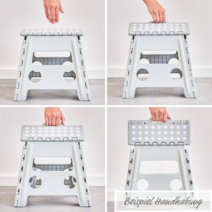 Складаний стілець Zeller 13037 Premium, пластиковий, антрацитовий, з сертифікацією TÜV, вантажопідйомність до 150 кг, розміри 38,5 x 31,5 x 39 см