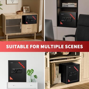 Касовий сейф KABISAFE 25L: надійне зберігання грошей, документів та коштовностей. Сейф для дому з цифровим замком, сигналізацією та висувним ящиком. Встановлюється у стіну.