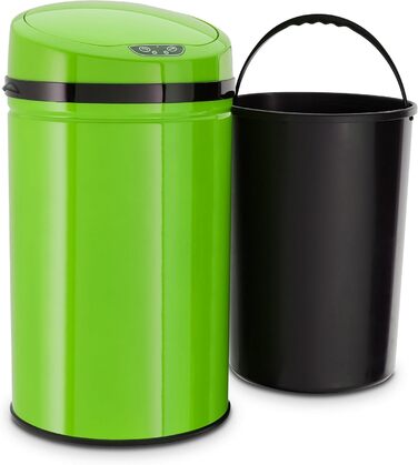 Сміттєвий бак Echtwerk з сенсором, 30л, нержавіюча сталь INOX Black (Inox Lemon), електричний, інфрачервоний датчик руху