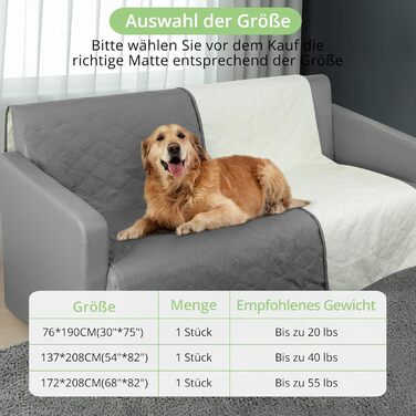 Водонепроникний килимок для собак TAIKURA, антиковзаючий килимок для тварин, міцний килимок для котів, багаторазовий. Захист для дивану, ліжка, автокрісла. Можна прати в пральній машині (темно-сірий, 76 x 190 см)