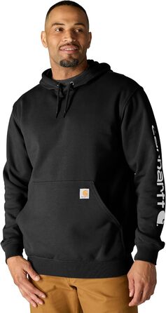 Світшот з капюшоном Carhartt Sleeve Logo для чоловіків, чорний, розмір S