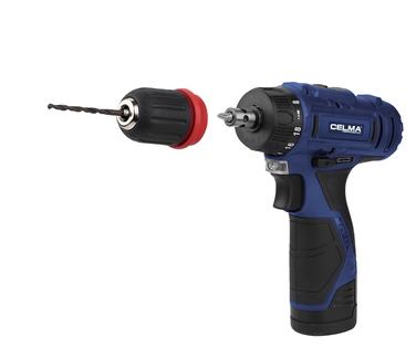 Дриль-шурупокрут Celma Pro WAK-Li 12GEO (2x1,5 Аг, зарядний пристрій, кейс)