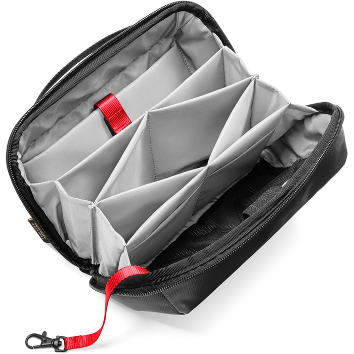 tomtoc Cable Bag Accessory Pouch, Electronics Accessories Cable Organizer Bag Tech Pouch, Travel Cable Bag for Charging Cables, External Hard Drive, MacBook Adapter, Charger, Power Bank, SD Cards, Black