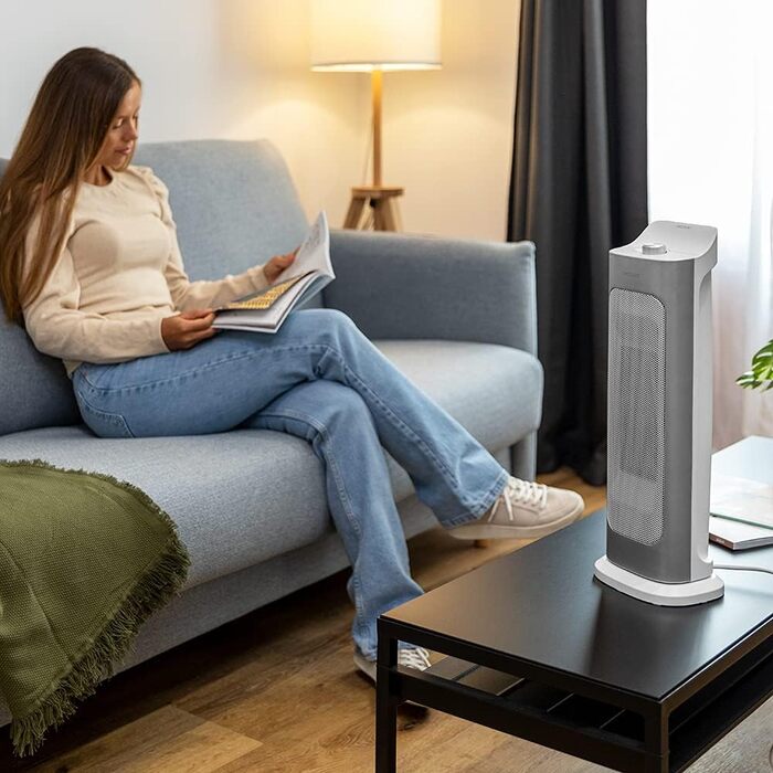 Обігрівач Cecotec ReadyWarm 6250 Ceramic Sky Style: керамічний, 2000 Вт, 3 режими, термостат, осциляція 90°, захист від перекидання та перегріву, для площі до 25 м²