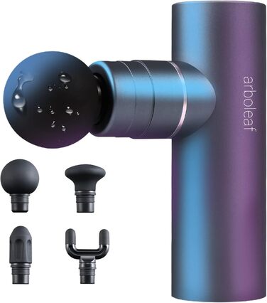 Масажер для м'язів Arboleaf Mini: тиха модель з AI, 4 насадки, USB-C, сірий