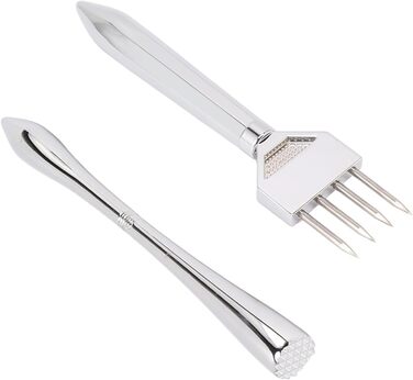 Ice pick, metal, stainless steel, ice axe, ice breaker, ice chisel, ice removal pick, crushed ice tool for kitchen bars, bartenders (A)