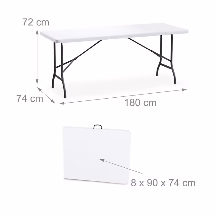 Relaxdays folding garden table