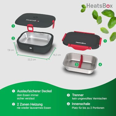 Електрична термоконтейнер для їжі Faitron HeatsBox (90 Вт) - стильна та витривала, з нержавіючою сталлю