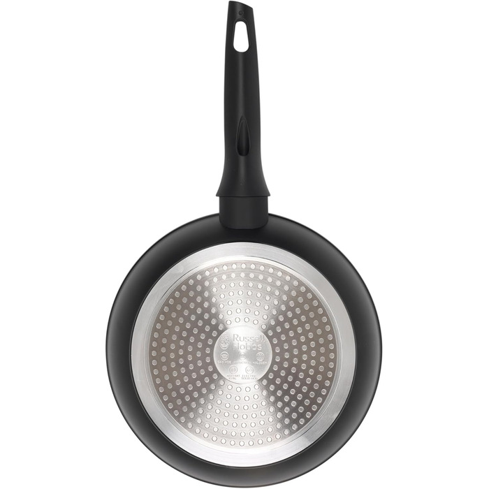 Сковорода-гриль Russell Hobbs 28 см з антипригарним покриттям, індукційна, без PFOA, універсальна, посилене покриття, преміум-якість