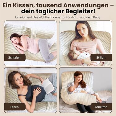 Подушка для вагітних Cocooning Serenity 360° - ергономічна, для сну на боці, знімний чохол