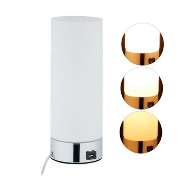 Приліжковий світильник Relaxdays з можливістю затемнення та USB
