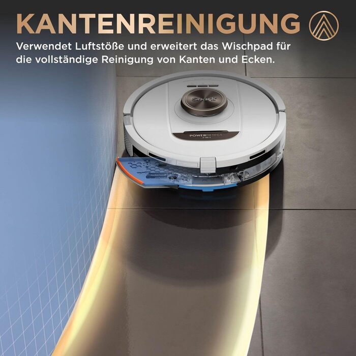 Робот-пилосос та робот-мийник Shark PowerDetect 2-в-1, NeverTouch Pro, самостійне очищення до 60 днів, 3D-LiDAR навігація, NeverStuck, керування через додаток, RV2800ZEEU, 2 щітки, Anti-Micro Pads, 1 капсула