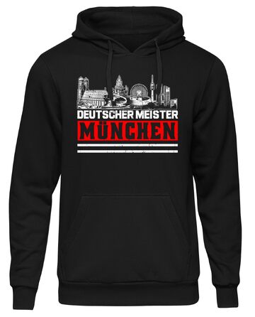Чоловіча толстовка-худі UGLYSHIRT з капюшоном München Eister, спортивний футбольний пуловер Ultra Skyline, чорний, розмір M