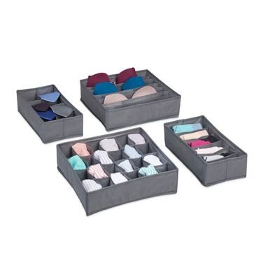 Relaxdays 4-Piece Underwear Organizer Set