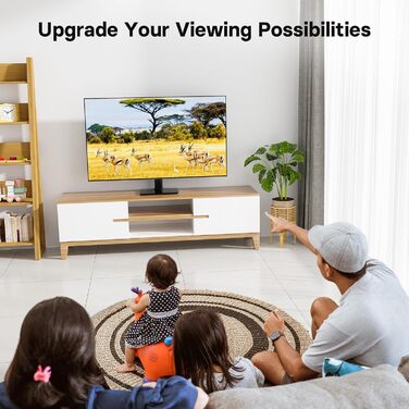 Підставка для телевізора BONTEC: універсальна, для LCD, LED, OLED, Plasma, 17-43 дюймів, до 45 кг, поворотна, регулювання висоти, VESA 200x200