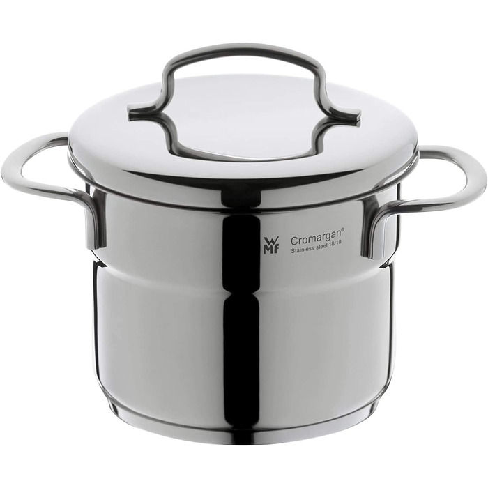 WMF Mini Pot Set Induction Small 5-Piece, Cookware Set with Metal Lids, Cromargan Stainless Steel, Stackable Pot Set, ideal for small portions