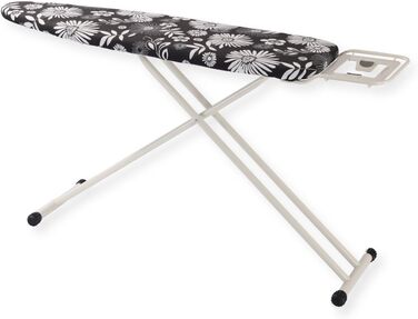 Прасувальна дошка SensaHome розкладна, 120x38 см, з підставкою для праски, квітковий принт, сірий