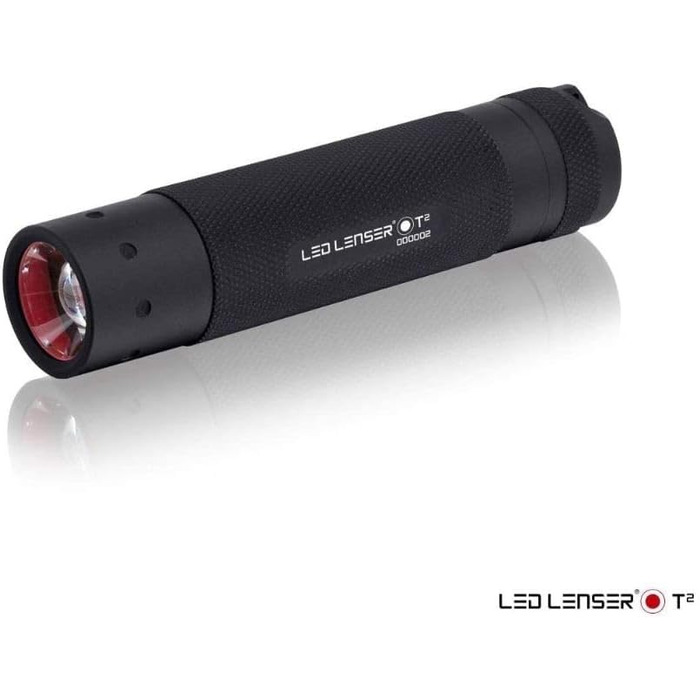 Тактичний ліхтарик Ledlenser T², 240 люмен, 180 м, металевий корпус, 3xAAA, для полювання, риболовлі та туризму, чорний