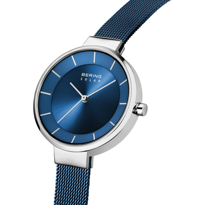 Годинник Bering для жінок Solar | Сонячний годинник на зап'ястя 31 мм з корпусом та циферблатом з нержавіючої сталі | Браслет Milanais | Сапфірове скло | 5 ATM | 14631 14631-307