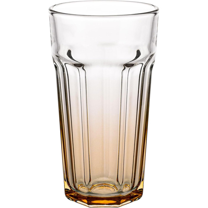 Cocktail Glasses, Large Drinking Glasses, Cuba Libre Glasses | 700 ml | Set of 6 | Cocktail Highball Water Glasses Set XXL Tumblers Retro Design | GIGI Collection | WATERCOLOR OMBRE - Hand Wash