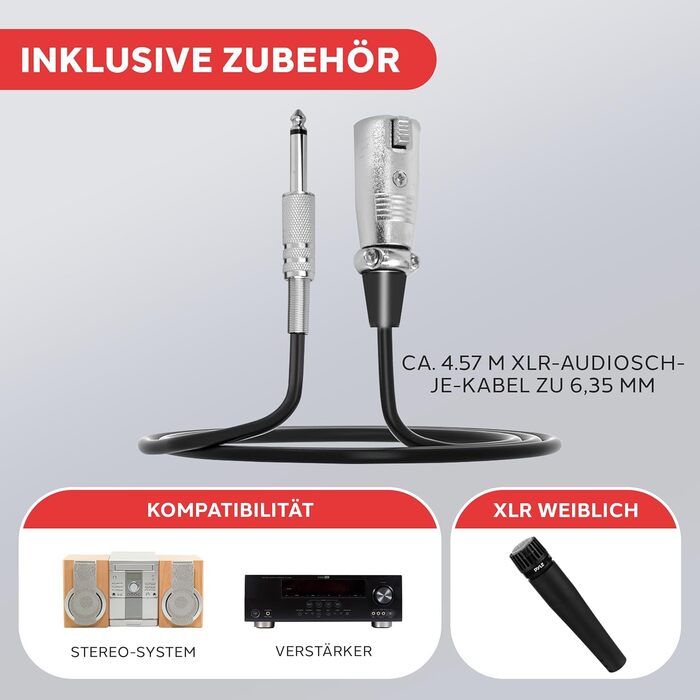 Професійний мікрофонний комплект Pyle (3 шт.) з кейсом, кабелем XLR та кріпленням - Кардіоїдний, чорний/срібний