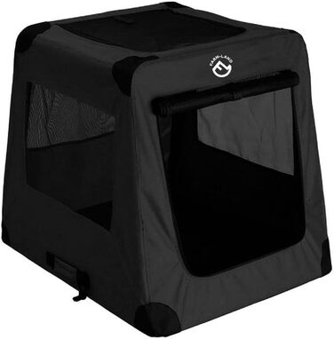 Транспортна переноска для собак Farm-Land чорного кольору, нова модель 2019 року