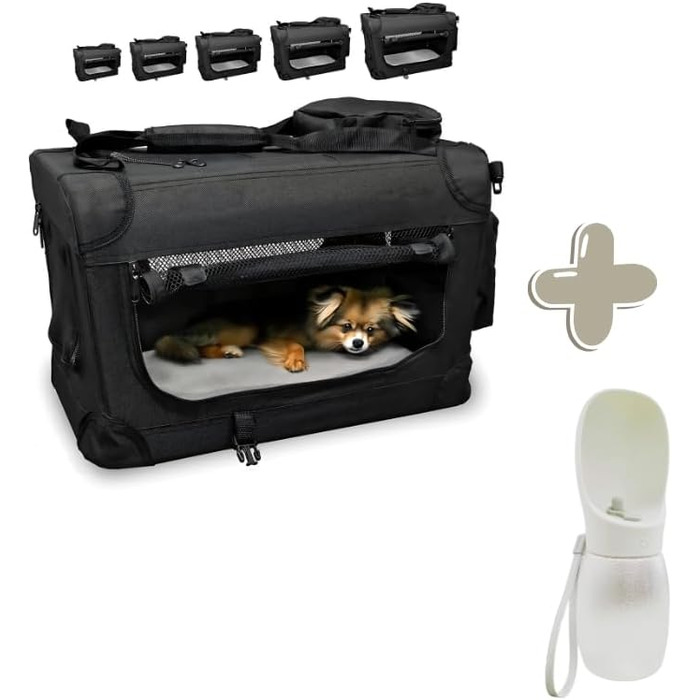 Транспортна переноска для собак та котів DEFACTO, XXL, 91x63x63 см, чорна