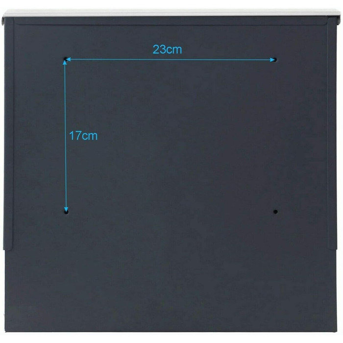 Поштовий ящик Verda з газетницею, 2 ключі, 37x37x11 см, нержавіюча сталь, дизайнерський настінний поштовий ящик, сучасний стиль