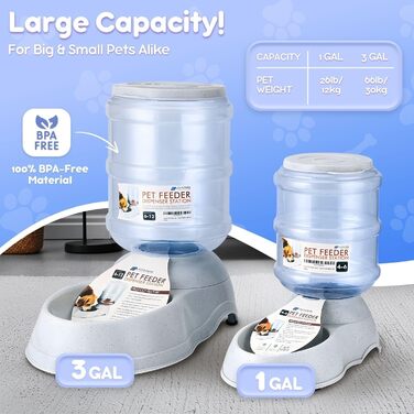 Автоматичний годівник для собак та котів Flexzion Gravity Feeder, 2,7-5,4 кг, для малих та середніх порід