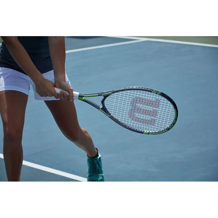 Тенісний ракеточний прилад Wilson Tour Slam для дорослих. Розмір ручки 3 - 4 3/8', зелений/чорний