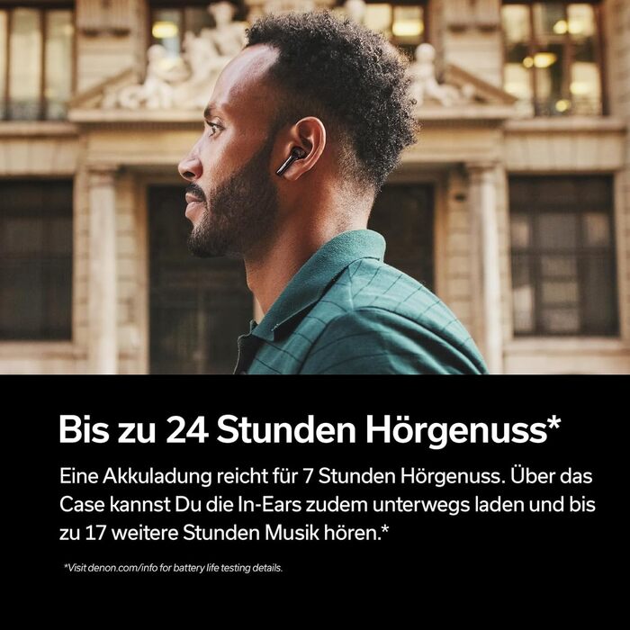 Бездротові навушники Denon AH-C500W - білі, Bluetooth, з мікрофоном, водостійкі