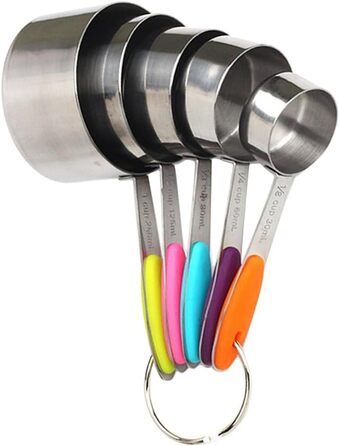 10-Piece Stainless Steel Measuring Cup and Spoon Set for Baking, Cooking, Kitchen Helper